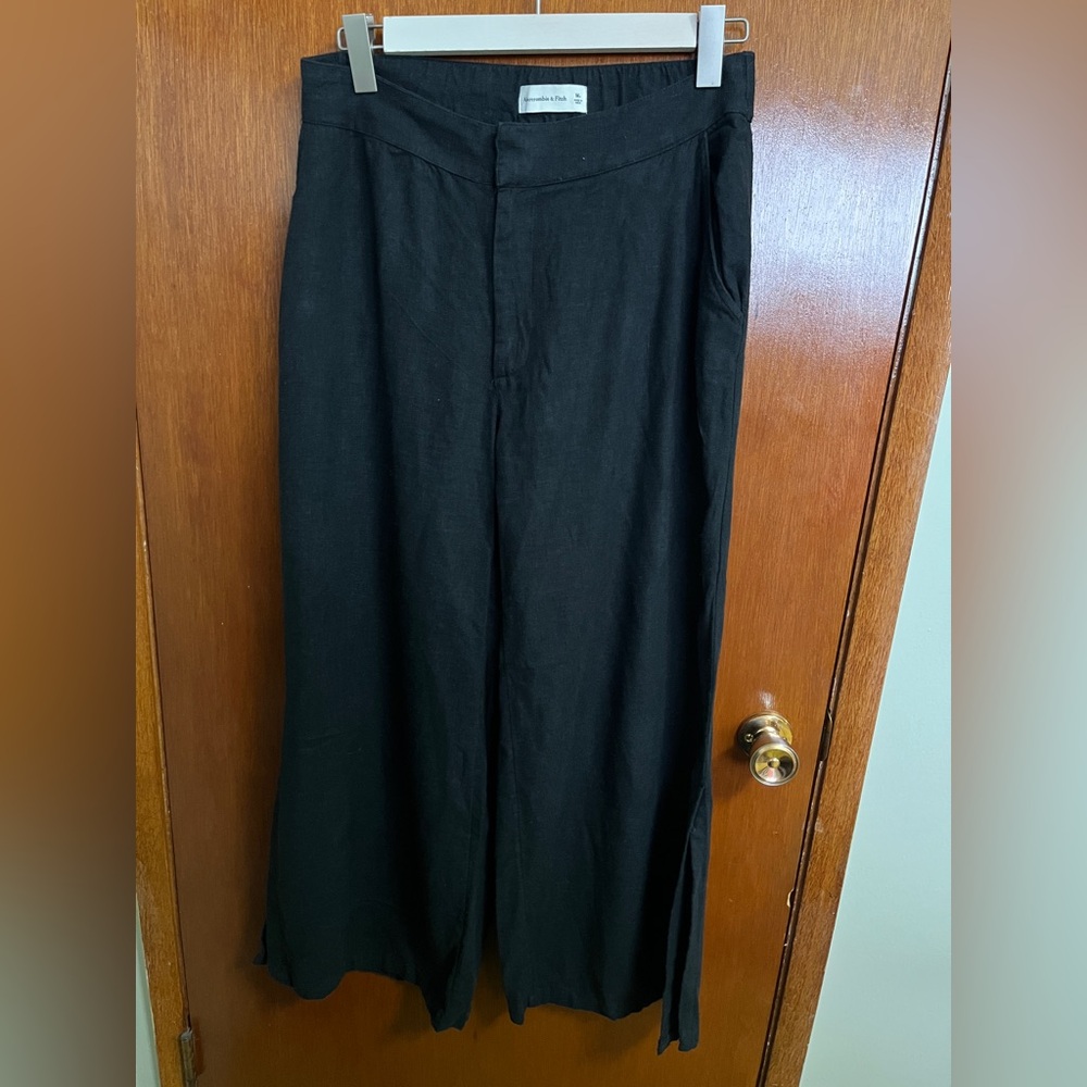 Abercrimbie & Fitch Black Linen palazzo pants